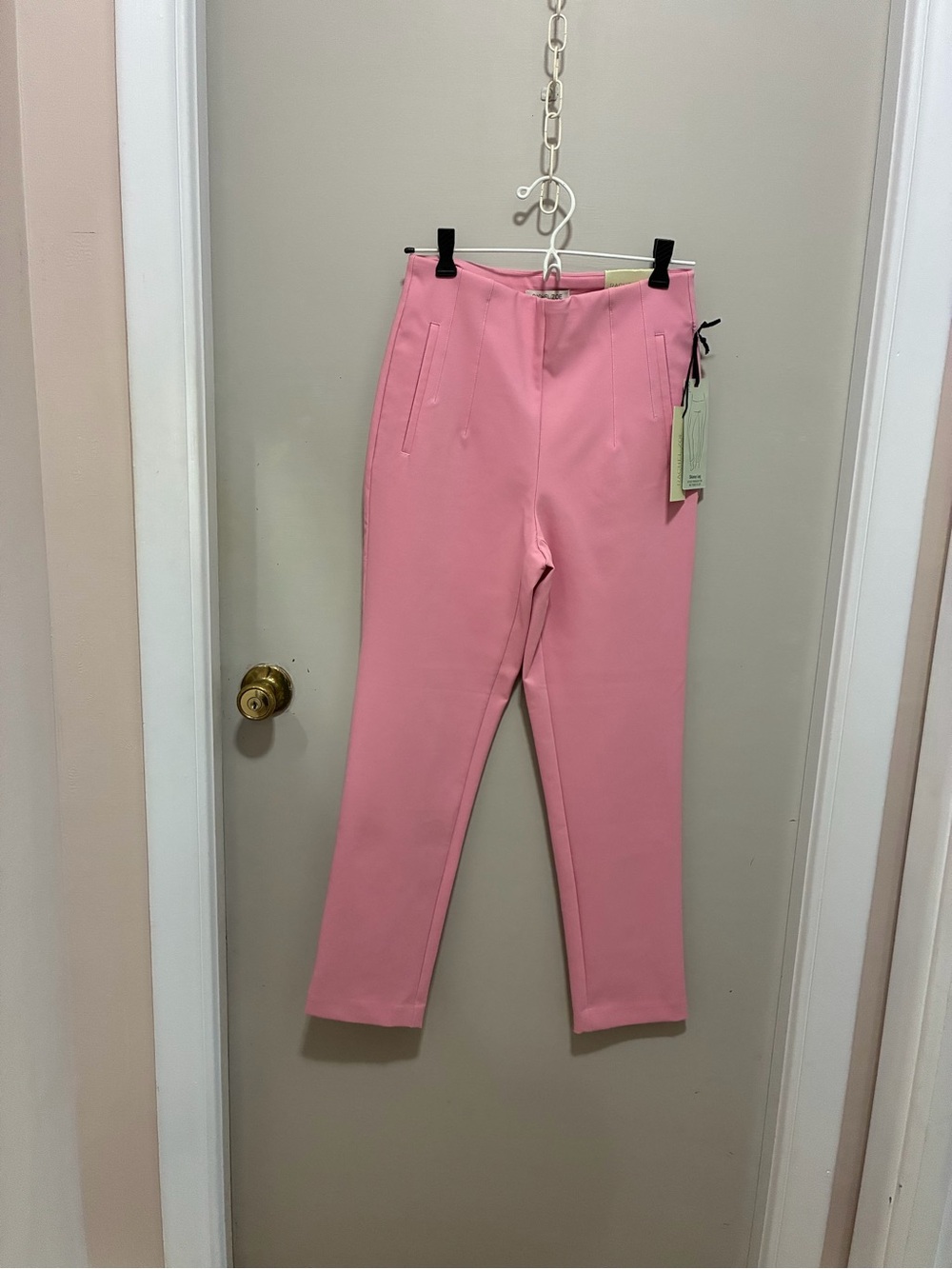 Rachel Zoe Pink Straight-Leg Pants
